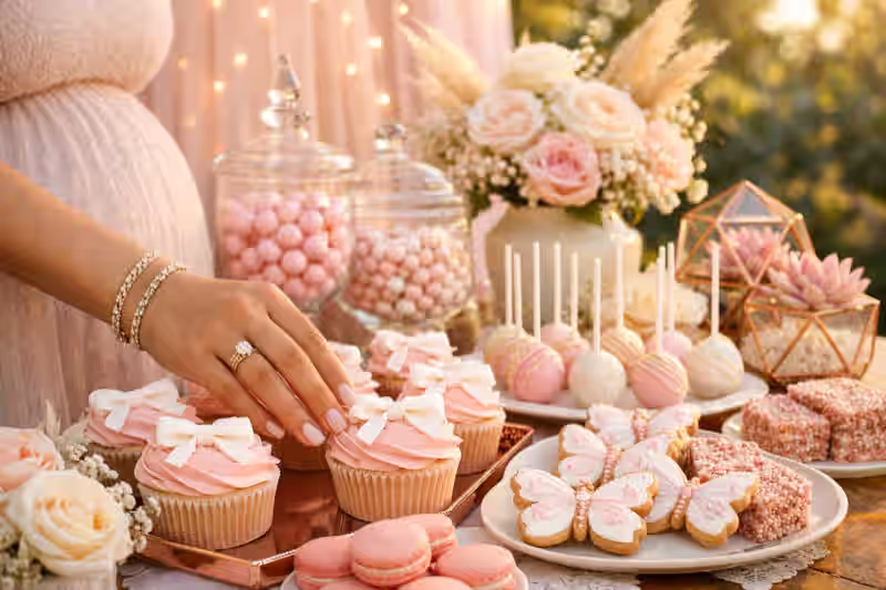 Mesa de dulces para boda en jardin botanico con flores naturales de temporada y elementos organicos coordinados para venue de jardin en Metepec o Zinacantepec Estado de Mexico